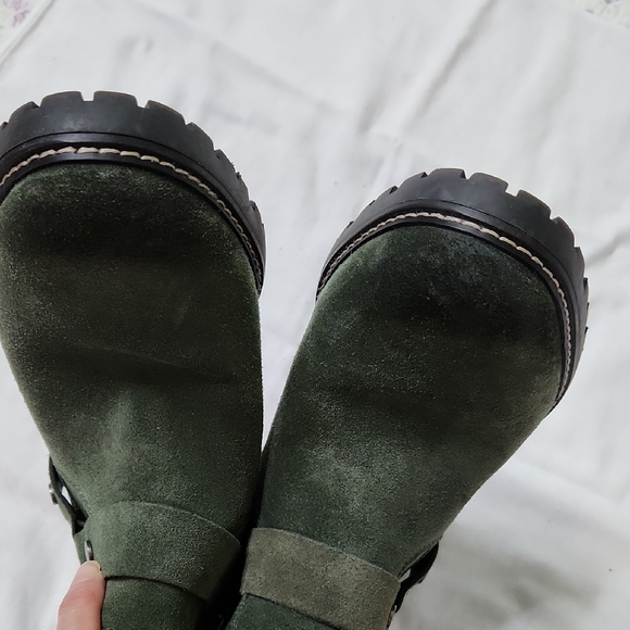 Naturalizer Green Suede Heeled Boots - Picture 10 of 14